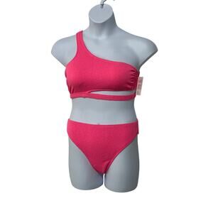 Cupshe Pink Asymmetrical Bikini Swimwear